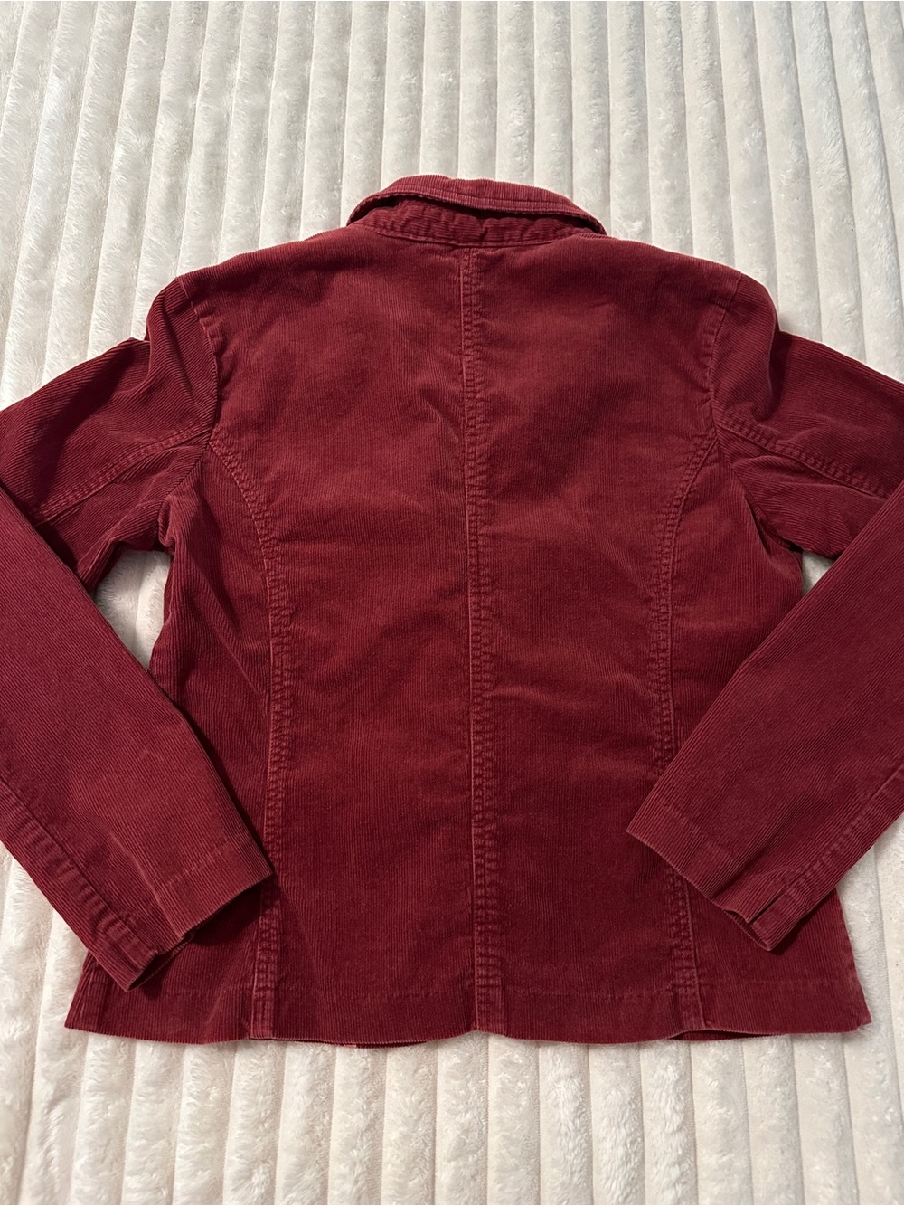 VINTAGE Y2K G.H. Bass Tailored Corduroy Blazer Jacket in Burgundy - Picture 9 of 9